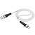 USB кабель Micro Borofone BX46 Silicone 2,4A (1м) Белый/Черный* - фото, изображение, картинка