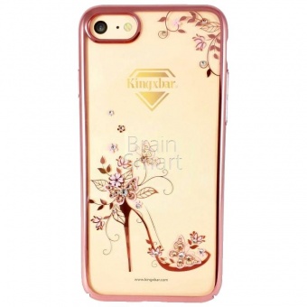 Накладка пластик Kingxbar Lady Series-Shoe Swarovski iPhone 6 Plus Розовый - фото, изображение, картинка