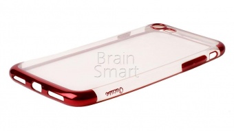 Накладка силиконовая Oucase Beauty Plating Series iPhone 7/8 с окантовкой Красный - фото, изображение, картинка