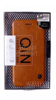 Книжка Nillkin Qin Leather iPhone 7/8 Коричневый - фото, изображение, картинка