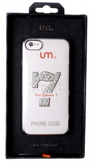 Накладка силиконовая UMi с окантовкой iPhone 7/8 Черный - фото, изображение, картинка
