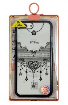 Накладка пластиковая Oucase Noble Series iPhone 7 Plus/8 Plus Glamorous Gauze Черный - фото, изображение, картинка