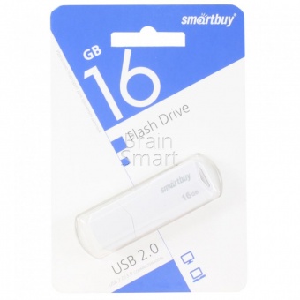 USB 2.0 Флеш-накопитель 16GB SmartBuy Clue Белый* - фото, изображение, картинка