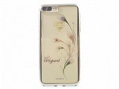 Накладка силикон Girlscase (Kingxbar) Foliflora Series- Elegant Swarovski iPhone 7/8/SE Золотой1 - фото, изображение, картинка
