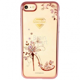 Накладка пластик Kingxbar Lady Series-Shoe Swarovski iPhone 6/6S Розовый - фото, изображение, картинка