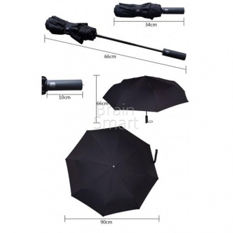 Зонт Xiaomi Automatic Folding Umbrella Черный - фото, изображение, картинка