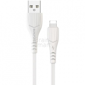 USB кабель Lightning Borofone BX37 Wieldy (1м) Белый - фото, изображение, картинка