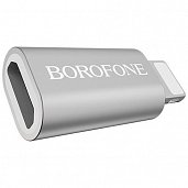 Переходник Borofone  BV5 Micro to Lightning Adapter Серый - фото, изображение, картинка