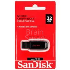 USB 2.0 Флеш-накопитель 32GB Sandisk Cruzer Spark Чёрный* - фото, изображение, картинка