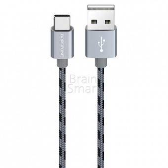 USB кабель Type-C Borofone BX24 Ring Current (1м) Серый - фото, изображение, картинка