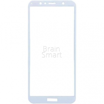 Защитное стекло тех.упак. 5D/6D Full Glue Premium Huawei Honor 7C Pro/Y7 2018 Белый - фото, изображение, картинка