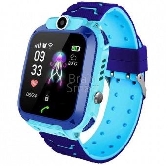 Умные часы Smart Baby Watch Q12 (LBS GPS/IP67) Синий - фото, изображение, картинка