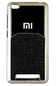 Накладка пластиковая C-Case Xiaomi Redmi 4А Черный с Серебряной оконтовкой