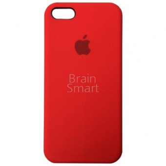 Накладка Silicone Case Original iPhone 5/5S/SE (14) Красный - фото, изображение, картинка