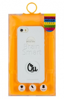 Накладка силиконовая Oucase Brighten Series iPhone 5/5S/SE Белый - фото, изображение, картинка