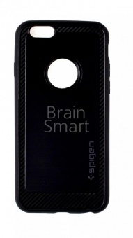 Накладка силиконовая SPG с карбоновой вставкой iPhone 6 Черный - фото, изображение, картинка
