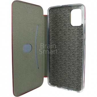 Книжка кожа Creative Case Samsung A515 (A51 2020) Бордовый тех.упак - фото, изображение, картинка