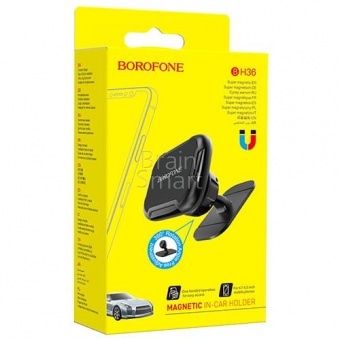 Автомобильный держатель Borofone BH36 Voyage Magnetic Черный - фото, изображение, картинка