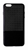 Накладка силиконовая PCTFashion iPhone 6 Plus кожа+перфорация Черный