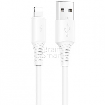 USB кабель Lightning Borofone BX47 Coolway (1м) Белый - фото, изображение, картинка