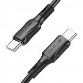 Кабель USB-C to USB-C Borofone BX80 60W (1м) Черный* - фото, изображение, картинка