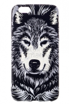 Накладка силиконовая Umku iPhone 6/6S Волк (7) - фото, изображение, картинка