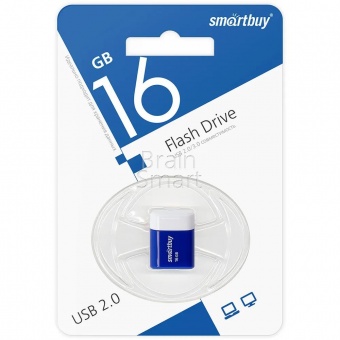 USB 2.0 Флеш-накопитель 16GB SmartBuy Lara Синий* - фото, изображение, картинка