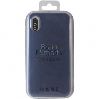 Накладка силиконовая Clear Case iPhone X/XS Прозрачно-синий - фото, изображение, картинка