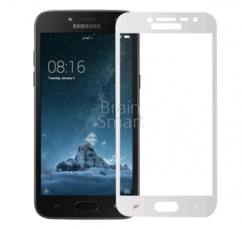 Стекло тех.упак. Full Glue Samsung J250 (J2 2018) Белый - фото, изображение, картинка