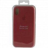 Накладка Silicone Case Original iPhone XR (25) Красная Камелия - фото, изображение, картинка
