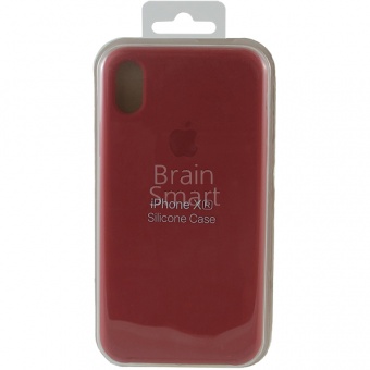 Накладка Silicone Case Original iPhone XR (25) Красная Камелия - фото, изображение, картинка