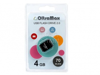 USB 2.0 Флеш-накопитель 4GB OltraMax 70 Черный* - фото, изображение, картинка