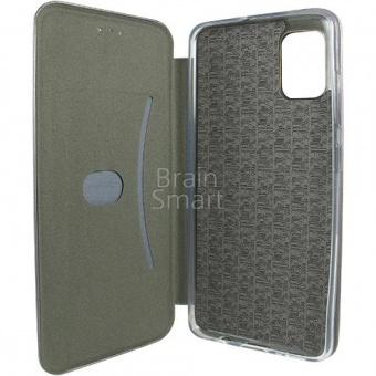Книжка кожа Creative Case Samsung A515 (A51 2020) Серебристый тех.упак - фото, изображение, картинка