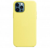 Накладка Silicone Case Original iPhone 12 Pro Max (55) Светло-Желтый - фото, изображение, картинка