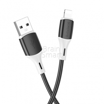 USB кабель Lightning Borofone BX79 Silicone 2,4A (1м) Черный* - фото, изображение, картинка