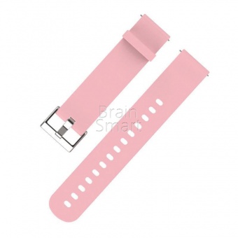 Ремешок силиконовый MiJobs для Xiaomi Bip, Haylou LS01/02 (20мм) Розовый - фото, изображение, картинка