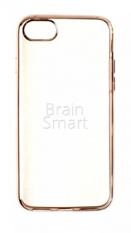 Накладка силиконовая UMi с окантовкой iPhone 7/8 Золотой - фото, изображение, картинка