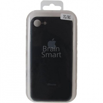 Накладка пластиковая с логотипом iPhone 7/8 Черный - фото, изображение, картинка