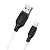 USB кабель Lightning Borofone BX42 Silicone 2,4A (1м) Белый/Черный* - фото, изображение, картинка