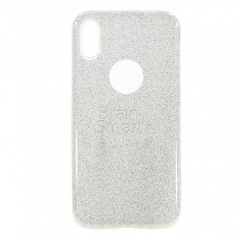 Накладка силиконовая Shine Блестящая iPhone X Серебристый - фото, изображение, картинка