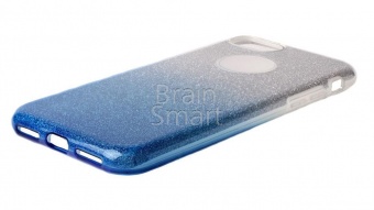 Накладка силиконовая Aspor Mask Collection Песок с отливом iPhone 7/8 Серебряный/Синий - фото, изображение, картинка