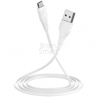 USB кабель Micro Borofone BX18 Optimal (3м) Белый - фото, изображение, картинка