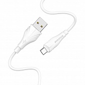 USB кабель Micro Borofone BX18 2,4A (3м) Белый* - фото, изображение, картинка