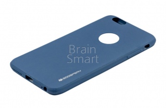 Накладка силиконовая Goospery Soft touch iPhone 6S Синий - фото, изображение, картинка