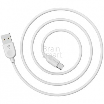 USB кабель Type-C Borofone BX14 LinkJet (1м) Белый - фото, изображение, картинка