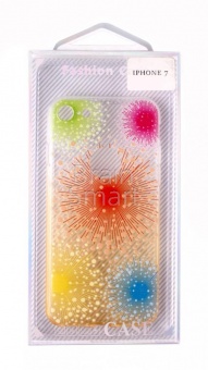 Накладка силиконовая с рисунком iPhone 7/8 Салют цветной - фото, изображение, картинка