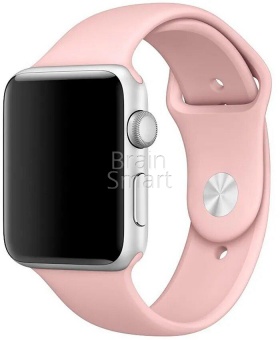 Ремешок силиконовый Sport для Apple Watch (42/44мм) M  (6) Светло-Розовый - фото, изображение, картинка