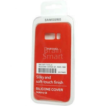 Накладка Silicone Case Samsung Galaxy S8 (14) Красный - фото, изображение, картинка