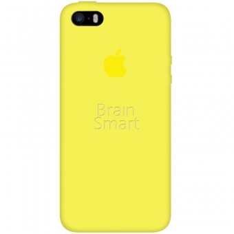 Накладка Silicone Case Original iPhone 5/5S/SE (32) Ярко-Жёлтый - фото, изображение, картинка