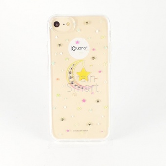 Накладка силикон Kauaro Месяц Swarovski iPhone 7 Прозрачный